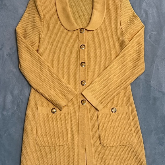 Elegant Mustard Sweater Coat